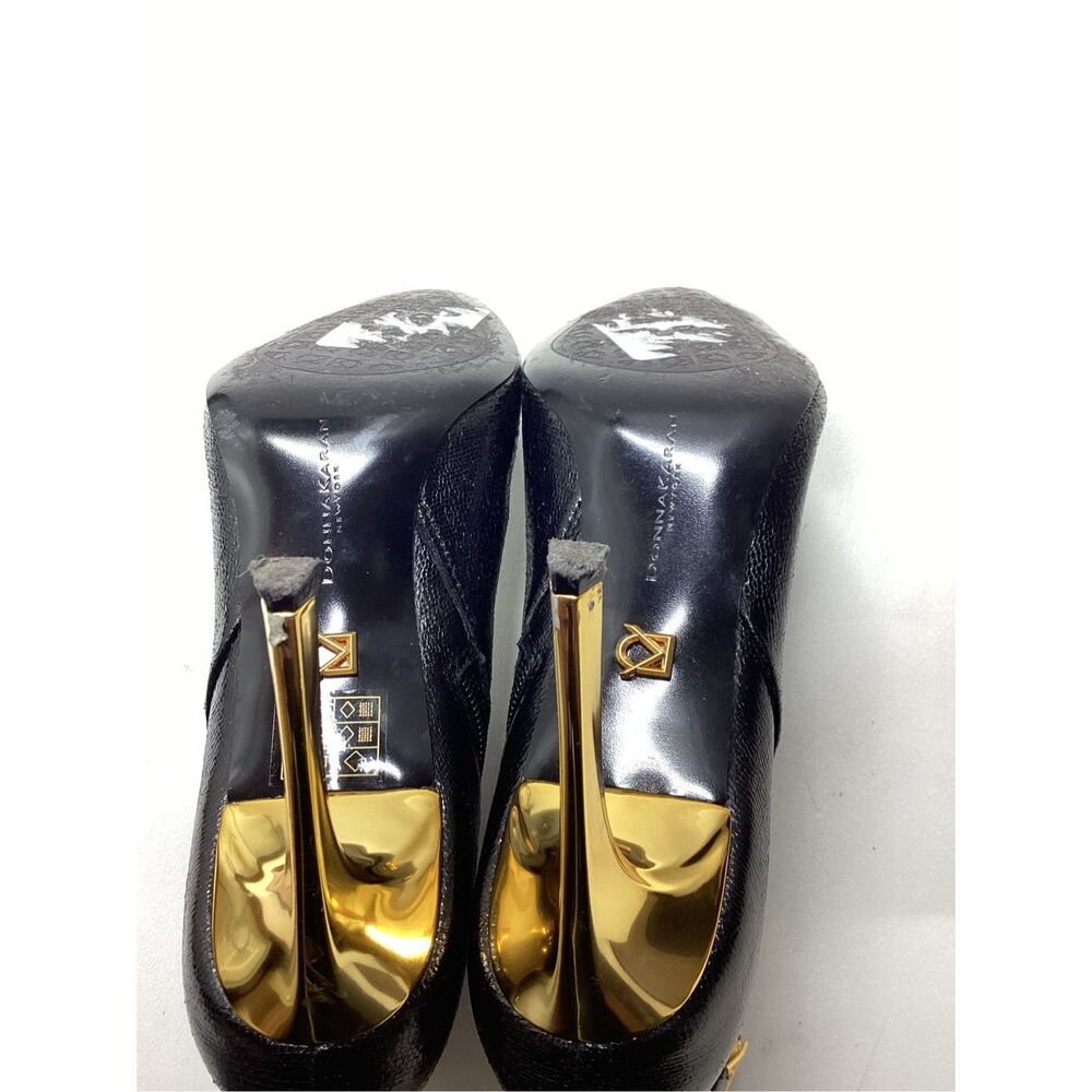 Donna‎ karan Sylvia Black & Gold stiletto  Bootie - Picture 12 of 17